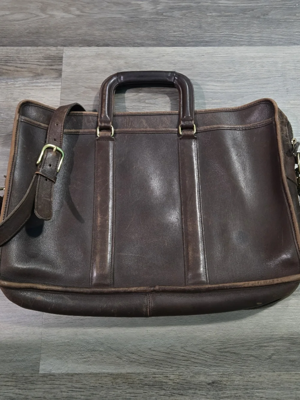 Vintage 1998 Coach Embassy Briefcase 5296 Brown Leather Laptop Bag - Made in USA